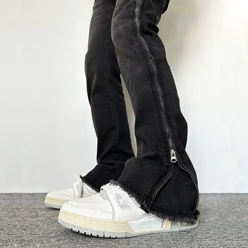 Джинсы в стиле High Street для мужчин и женщин, облегающие брюки Slim Fit в американском стиле ретро, с боковой молнией, с микро рогами
Джинсы в стиле High Street для мужчин и женщин, облегающие брюки Slim Fit в американском стиле ретро, с боковой молнией, с микро рогами