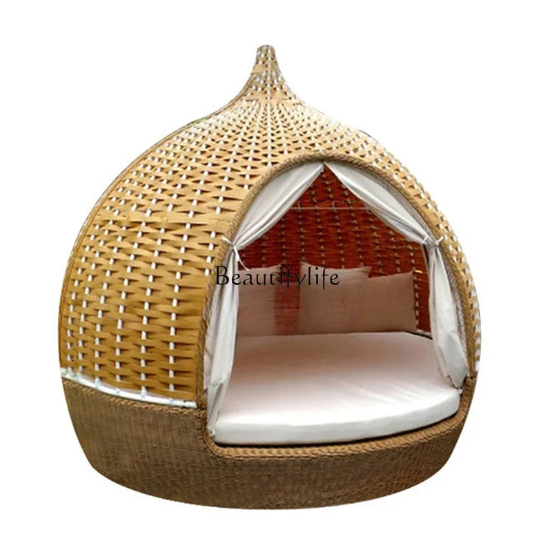 Outdoor bed resort scenic rattan bird's nest sofa swing chair leisure outdoor hanging chairLX
Outdoor bed resort scenic rattan bird's nest sofa swing chair leisure outdoor hanging chairLX