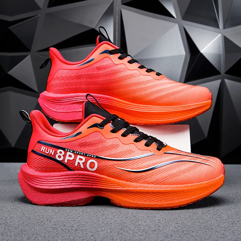 Мужские спортивные кроссовки для марафона на воздушной подушке с карбоновой пластиной, дышащие легкие женские удобные спортивные нескользящие кроссовки
Мужские спортивные кроссовки для марафона на воздушной подушке с карбоновой пластиной, дышащие легкие женские удобные спортивные нескользящие кроссовки