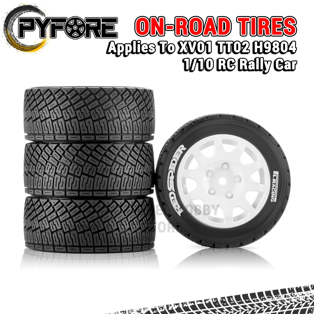 PYFORE Racing Tires 78*30mm 12mm Adapter 4PCS Wheels for 1/10 RC Model Rally Car
PYFORE Racing Tires 78*30mm 12mm Adapter 4PCS Wheels for 1/10 RC Model Rally Car