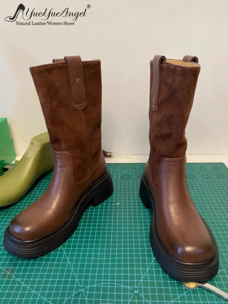 Женские замшевые ботильоны из воловьей кожи в стиле ретро с круглым носком и высоким каблуком, модная женская удобная обувь ручной работы из натуральной кожи
Женские замшевые ботильоны из воловьей кожи в стиле ретро с круглым носком и высоким каблуком, модная женская удобная обувь ручной работы из натуральной кожи