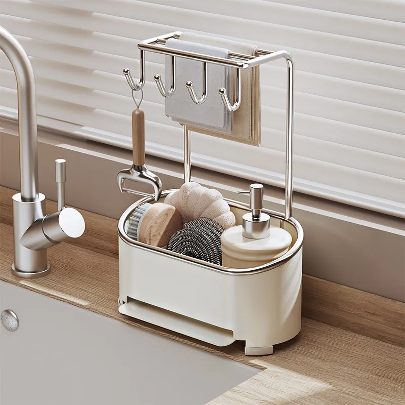 Kitchen Sponge Holder & Dish Cloth Drying Rack, Stainless Steel Sink Organizer, Countertop Drainer & Multi-Purpose Caddy
Kitchen Sponge Holder & Dish Cloth Drying Rack, Stainless Steel Sink Organizer, Countertop Drainer & Multi-Purpose Caddy