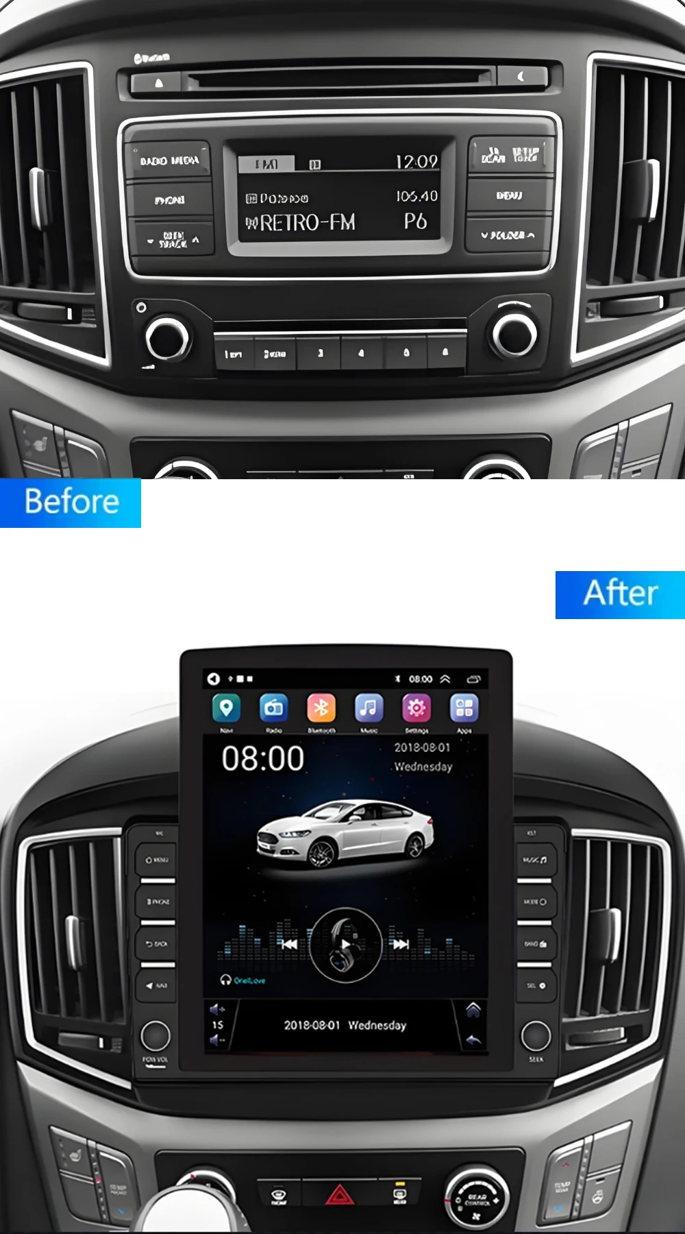 9.7" Vertical Style for Screen Android 15 Car Radio For Hyundai H1 2 2015-2020 Multimedia Player Carplay GPS Navigation 2din
9.7" Vertical Style for Screen Android 15 Car Radio For Hyundai H1 2 2015-2020 Multimedia Player Carplay GPS Navigation 2din