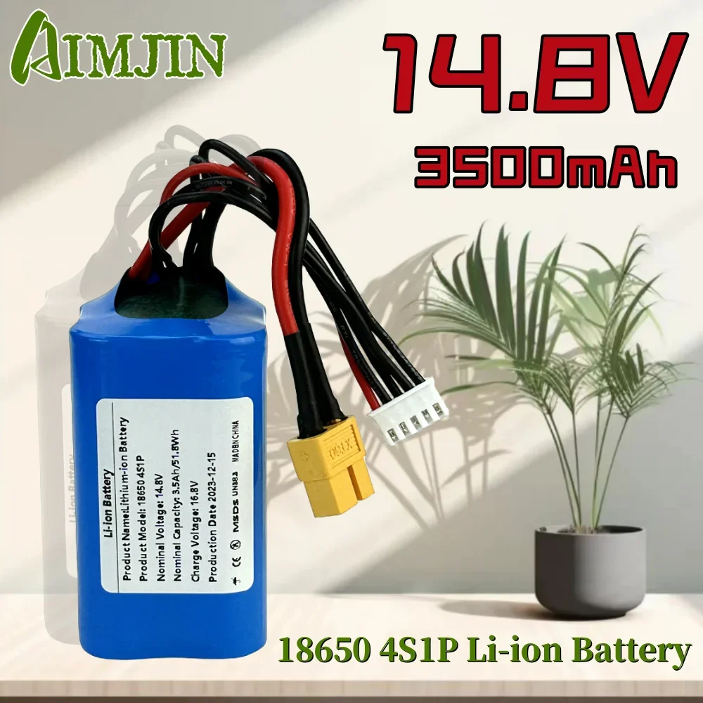 18650 4S1P Li-ion Battery 14.8V 3500mAh high-quality For GA Battery Pack Model Airplane With XT60 JST-XH Connector
18650 4S1P Li-ion Battery 14.8V 3500mAh high-quality For GA Battery Pack Model Airplane With XT60 JST-XH Connector