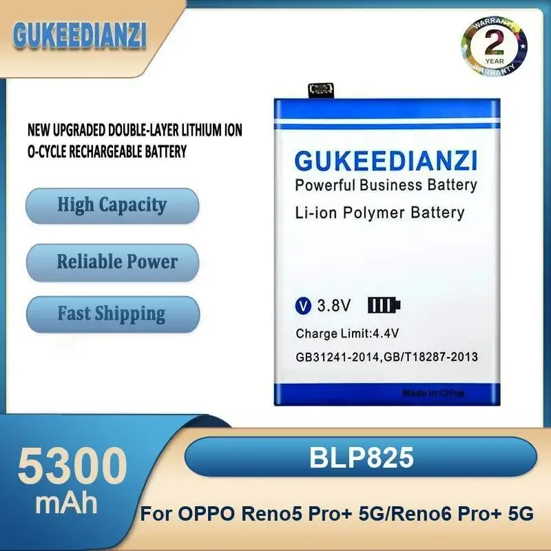 BLP825 5300mAh High Capacity Mobile Phone Battery For OPPO Reno5 Pro+ 5G/Reno6 Pro+ 5G
BLP825 5300mAh High Capacity Mobile Phone Battery For OPPO Reno5 Pro+ 5G/Reno6 Pro+ 5G