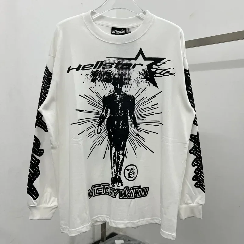 24ss Hip Hop Hell Star White T-Shirts Pure Cotton Men Women Oversized Long Sleeved T Shirt
24ss Hip Hop Hell Star White T-Shirts Pure Cotton Men Women Oversized Long Sleeved T Shirt