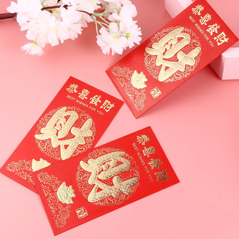 120pcs Gold Foil Red Envelopes Premium Paper Chinese New Year Money Packet Gift Packaging Paper Red Envelope For Greetings
120pcs Gold Foil Red Envelopes Premium Paper Chinese New Year Money Packet Gift Packaging Paper Red Envelope For Greetings