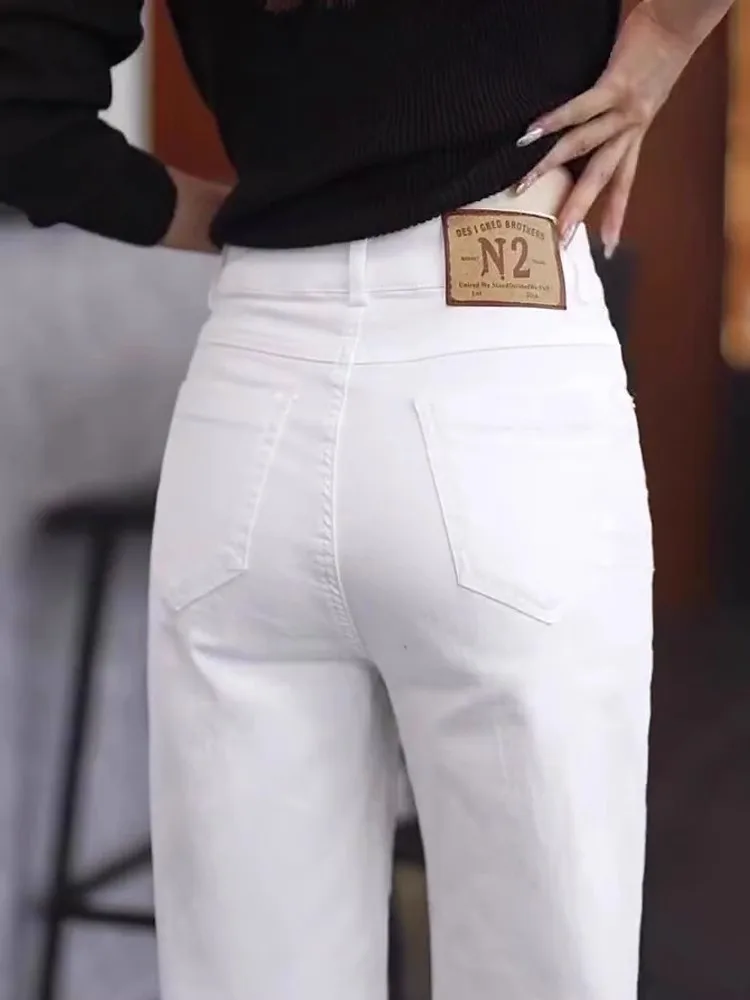 High Waist Wide Leg Casual Straight Leg Jeans Women's White Denim Pants Spring Autumn High End Ladies Loose Fit Trousers
High Waist Wide Leg Casual Straight Leg Jeans Women's White Denim Pants Spring Autumn High End Ladies Loose Fit Trousers