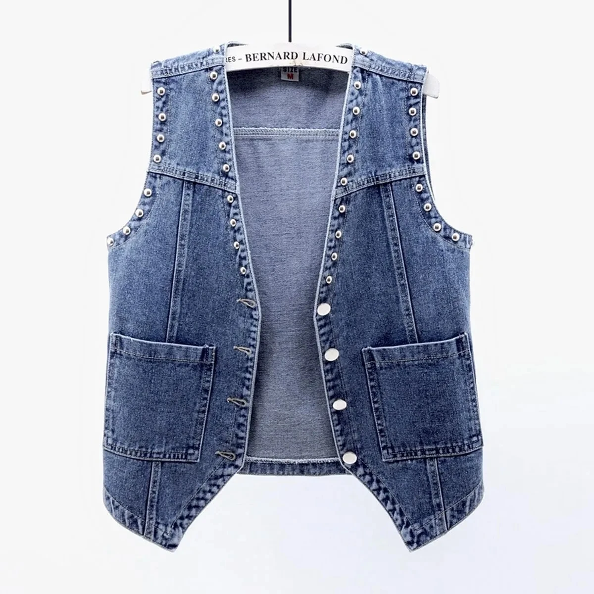 Black Short Denim Vest Jacket Top Women's Spring Autumn New Female Riveted Sleeveless Coat Casual Lady Jean Waistcoat Jackets
Black Short Denim Vest Jacket Top Women's Spring Autumn New Female Riveted Sleeveless Coat Casual Lady Jean Waistcoat Jackets