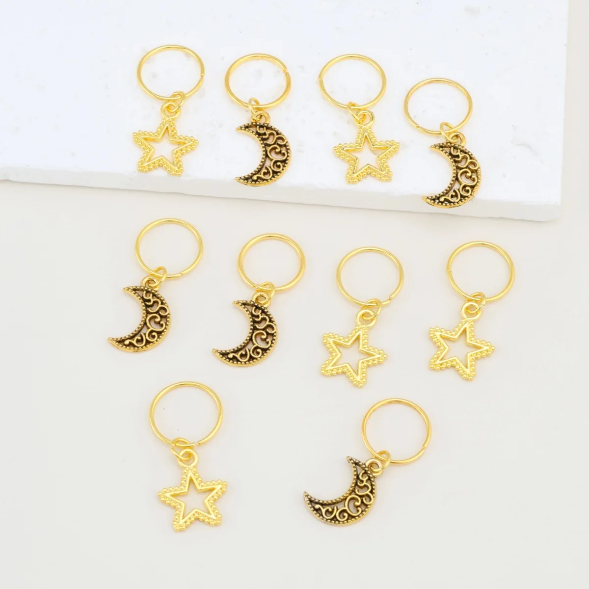 Moon Star Pendant Dreadlock Hair Cuffs Alloy Braid Rings for Synthetic Hair Accessory Findings Supply
Moon Star Pendant Dreadlock Hair Cuffs Alloy Braid Rings for Synthetic Hair Accessory Findings Supply