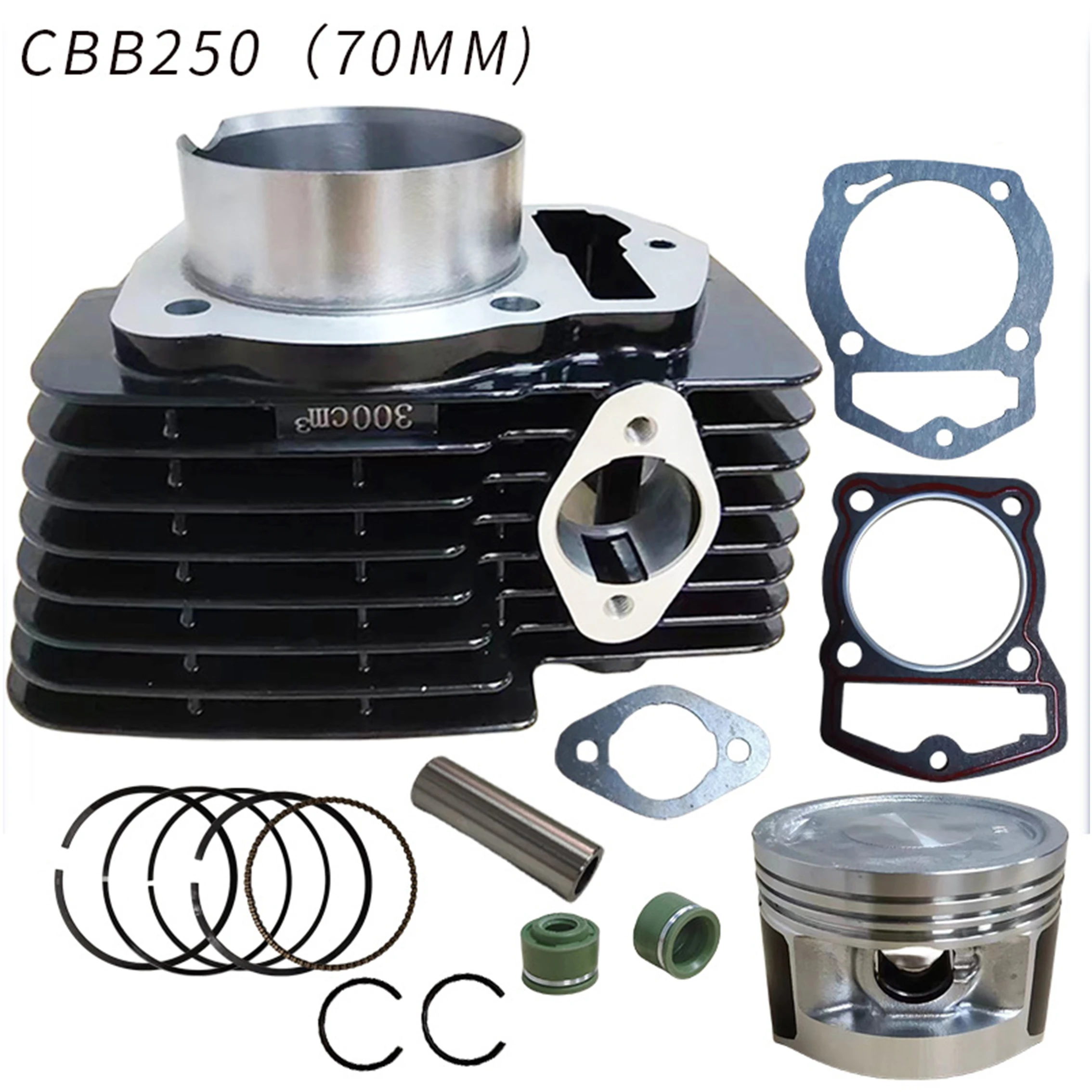 Motorcycle Accessory 70mm Engine Parts Cylinder Kit 250CC to 300CC Motor for Veloci Xeverus 300 Zongshen CBB250 CBB300 Motoblock
Motorcycle Accessory 70mm Engine Parts Cylinder Kit 250CC to 300CC Motor for Veloci Xeverus 300 Zongshen CBB250 CBB300 Motoblock
