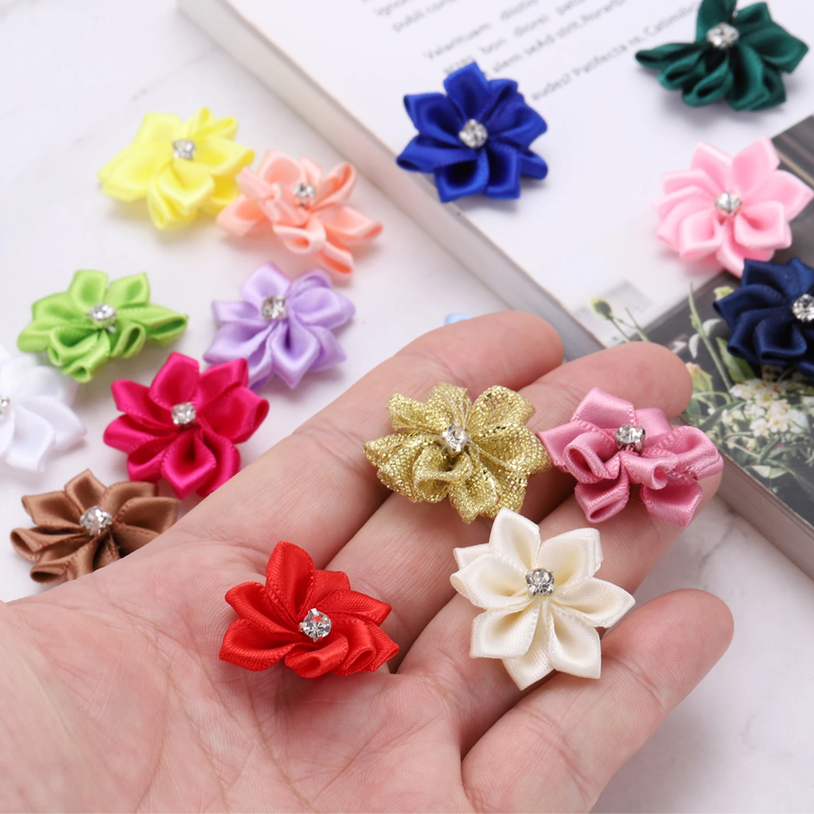50/150 Pcs Small Ribbon Flowers Satin Ribbon Flowers Mini Fabric Flowers for Crafts DIY Wedding Ornament Appliques 1.2 Inch
50/150 Pcs Small Ribbon Flowers Satin Ribbon Flowers Mini Fabric Flowers for Crafts DIY Wedding Ornament Appliques 1.2 Inch