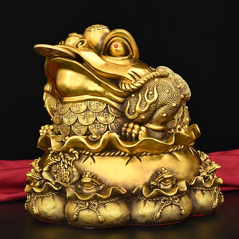 11"Tibetan Temple Collection Brass Golden Toad Statue Coins Cornucopia lotus Ingots Gather fortune Office Ornament Town house
11"Tibetan Temple Collection Brass Golden Toad Statue Coins Cornucopia lotus Ingots Gather fortune Office Ornament Town house