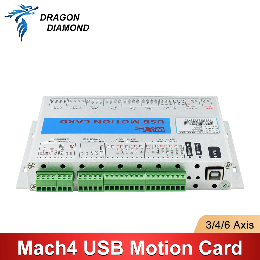 1PC XHC Mach4 USB Breakout Board 3 4 6 Axis USB Motion Control Card CNC Controller For CNC Engraving And Cutting Machine
1PC XHC Mach4 USB Breakout Board 3 4 6 Axis USB Motion Control Card CNC Controller For CNC Engraving And Cutting Machine