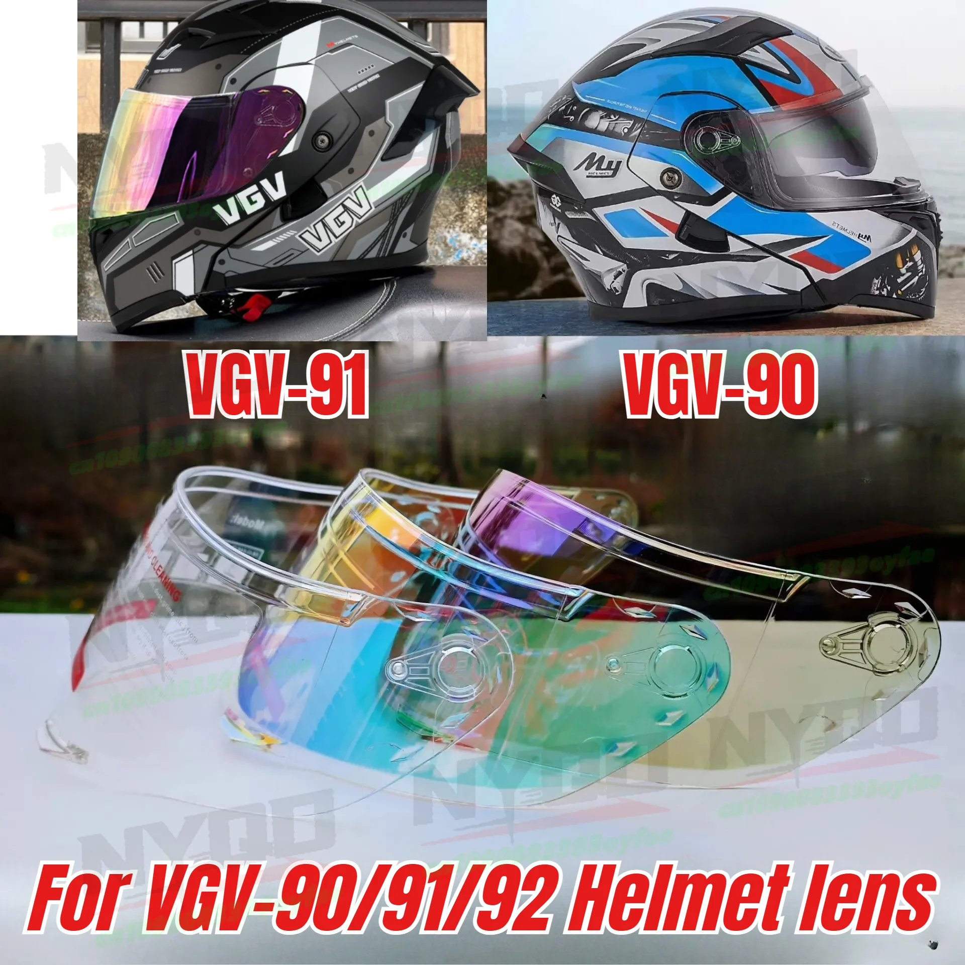 For VGV-91 VGV-92 Helmet Lenses, VGV-90 Full Helmet Anti Fog Lenses, Sun Protection Universal Windshield Glass
For VGV-91 VGV-92 Helmet Lenses, VGV-90 Full Helmet Anti Fog Lenses, Sun Protection Universal Windshield Glass