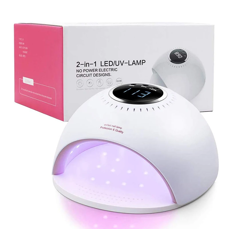 Wholesale 84W Strong LED UV Nail Lamp Dryer with 42pcs Lamp Beads for Gel Polish Nail Beauty Cure
Wholesale 84W Strong LED UV Nail Lamp Dryer with 42pcs Lamp Beads for Gel Polish Nail Beauty Cure