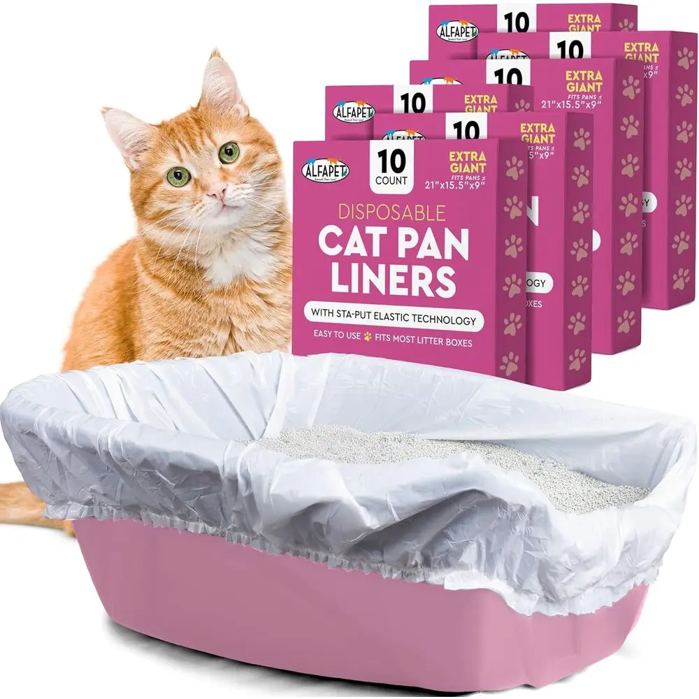 Extra Giant Heavy-Duty 60-Pack Cat Litter Box Liners - Tear-Resistant, Waterproof for XL, Giant, X-Giant Pans, 20 lb Capacity
Extra Giant Heavy-Duty 60-Pack Cat Litter Box Liners - Tear-Resistant, Waterproof for XL, Giant, X-Giant Pans, 20 lb Capacity