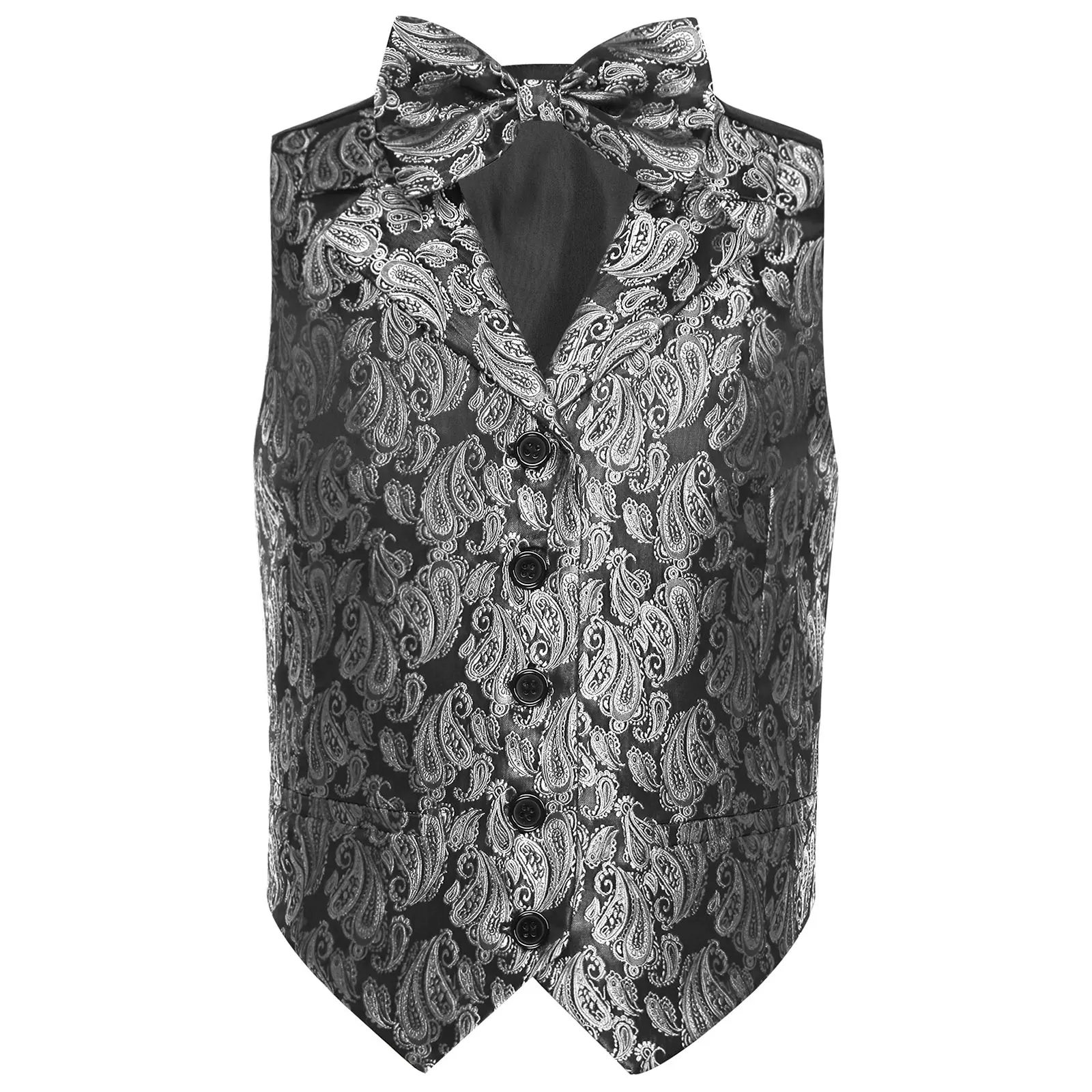 Baby Boys Formal Vest Set Sleeveless Waistcoat with Bow Tie Color Block Jacquard Pattern for Wedding Banquet Gentlemen Outfit
Baby Boys Formal Vest Set Sleeveless Waistcoat with Bow Tie Color Block Jacquard Pattern for Wedding Banquet Gentlemen Outfit
