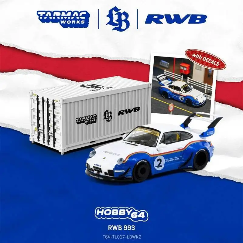 Предпродажа Tarmac Works 1:64 RWB 993 Liberty Walk LBWK, литая под давлением модель автомобиля, коллекция игрушек TW
Предпродажа Tarmac Works 1:64 RWB 993 Liberty Walk LBWK, литая под давлением модель автомобиля, коллекция игрушек TW