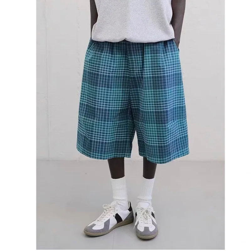 Street Retro Blue Plaid Shorts Men's Loose Straight Summer Versatile Casual Seven-point Medium Pants
Street Retro Blue Plaid Shorts Men's Loose Straight Summer Versatile Casual Seven-point Medium Pants
