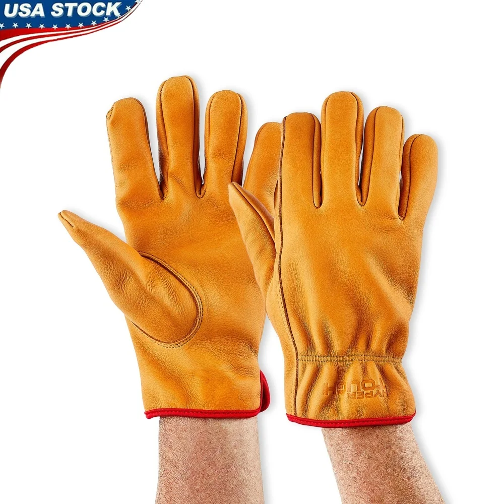 Water Resistant Men's Cowhide Leather Work Gloves Durable Waterproof Gardening Construction Farm DIY Projects Pair
Water Resistant Men's Cowhide Leather Work Gloves Durable Waterproof Gardening Construction Farm DIY Projects Pair