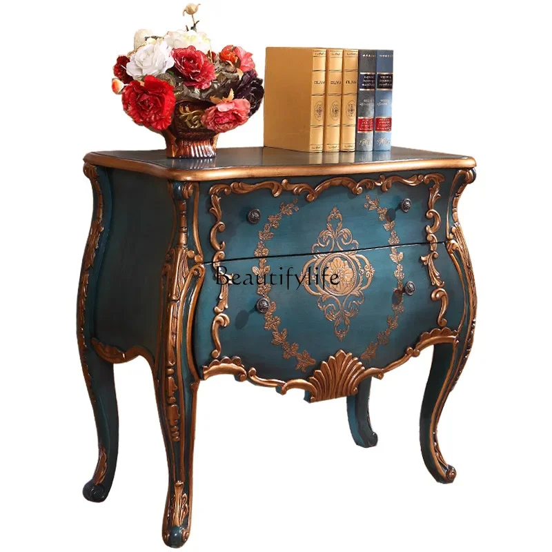 European retro solid wood storage cabinet, living room entrance, dining side painted Nordic storage cabinet
European retro solid wood storage cabinet, living room entrance, dining side painted Nordic storage cabinet