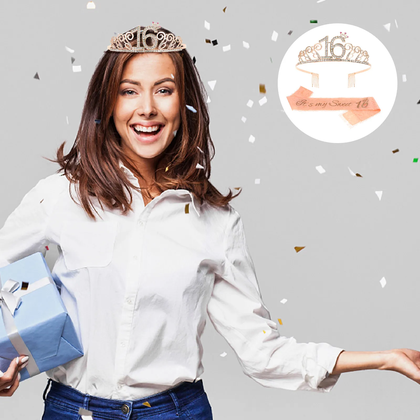 2Pcs Birthday Party Crown Hair Band and Gold Glitter Letter Sash Set Adjustable for Girl Party Supplies Decoration
2Pcs Birthday Party Crown Hair Band and Gold Glitter Letter Sash Set Adjustable for Girl Party Supplies Decoration