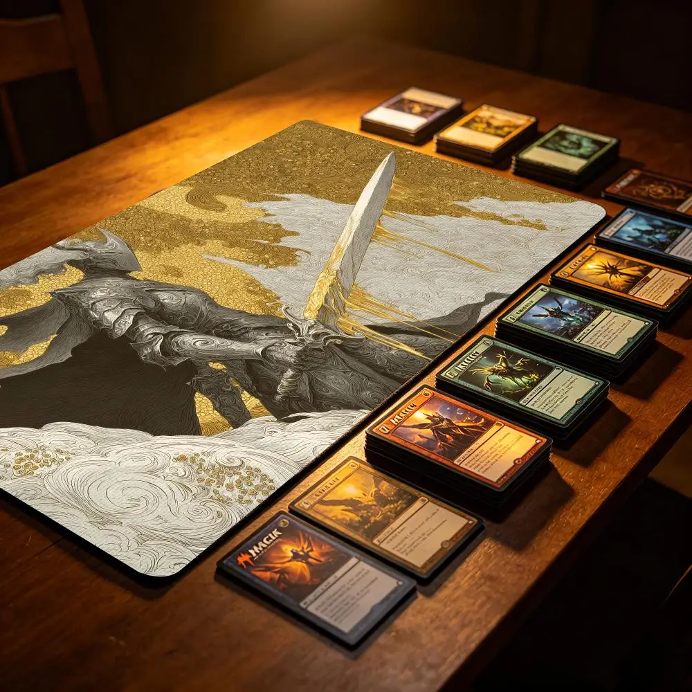 Silver-armored warrior MTG Playmat Magic Card Battle Mat Non-Slip Durable 14*24inch Commander play mats Board Game pad for TCG
Silver-armored warrior MTG Playmat Magic Card Battle Mat Non-Slip Durable 14*24inch Commander play mats Board Game pad for TCG