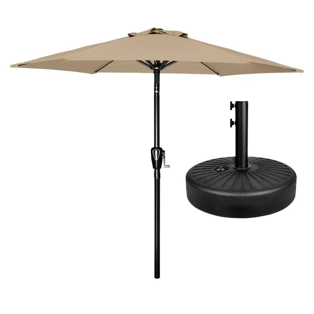 7.5ft Patio Umbrella Outdoor Table Market Yard Umbrella with Round Umbrella Base Stand for Garden, Deck, Backyard, Pool, Tan
7.5ft Patio Umbrella Outdoor Table Market Yard Umbrella with Round Umbrella Base Stand for Garden, Deck, Backyard, Pool, Tan