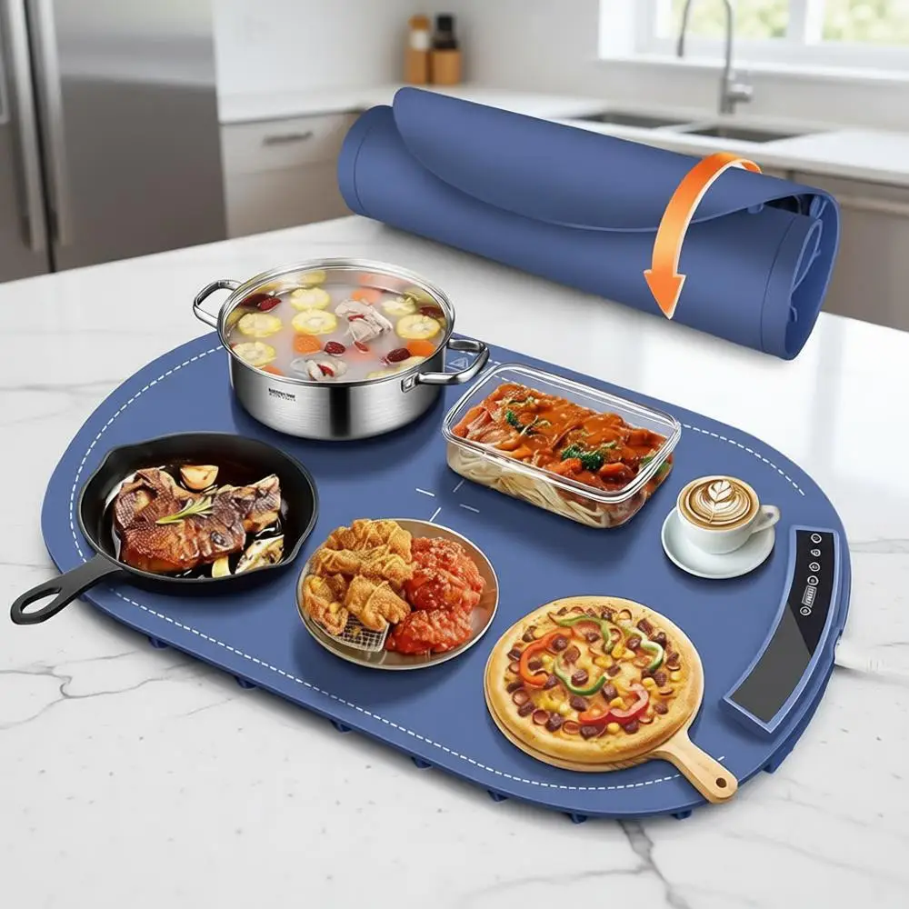 Portable Silicone Electric Warming Mat with 7-Level Temperature Control & 4-Hour Timer, Ideal for Parties and Travel (Blue)
Portable Silicone Electric Warming Mat with 7-Level Temperature Control & 4-Hour Timer, Ideal for Parties and Travel (Blue)