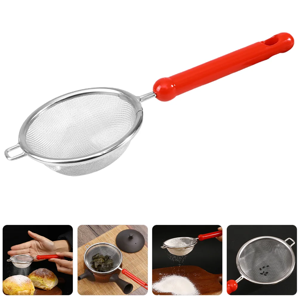 Flour Filter Sieve Wire Mesh Strainer Fine Matcha Hand Juice Pp Food with Handle
Flour Filter Sieve Wire Mesh Strainer Fine Matcha Hand Juice Pp Food with Handle