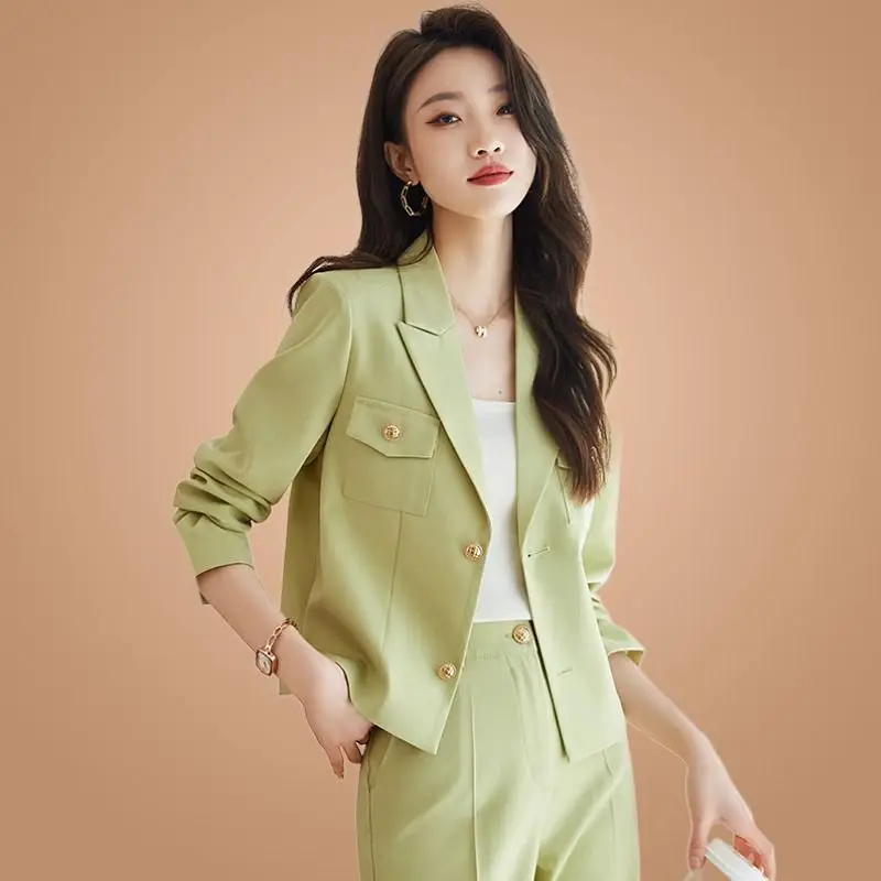 Women's Fall/Winter Retro Casual Cropped Blazer Wide-leg Pants Set Commuter Solid Single-breasted Suit Trousers Two-piece Set
Women's Fall/Winter Retro Casual Cropped Blazer Wide-leg Pants Set Commuter Solid Single-breasted Suit Trousers Two-piece Set