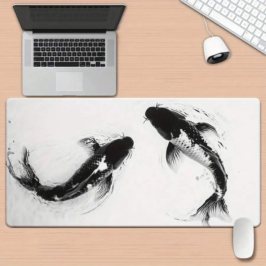 Koi Fish Design XXL Mousepad White Black HD Printed Non-Slip Rubber Base Gaming Office Desk Mat For PC Keyboard Laptop
Koi Fish Design XXL Mousepad White Black HD Printed Non-Slip Rubber Base Gaming Office Desk Mat For PC Keyboard Laptop