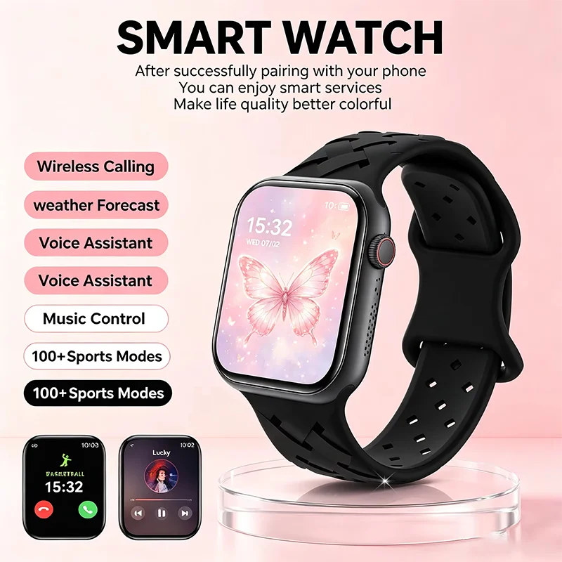 Smart Watch 2026 2.01-inch Touch HD Screen Voice Assistant Multi-Sport Bluetooth Call for Men Women for Android/IOS
Smart Watch 2026 2.01-inch Touch HD Screen Voice Assistant Multi-Sport Bluetooth Call for Men Women for Android/IOS