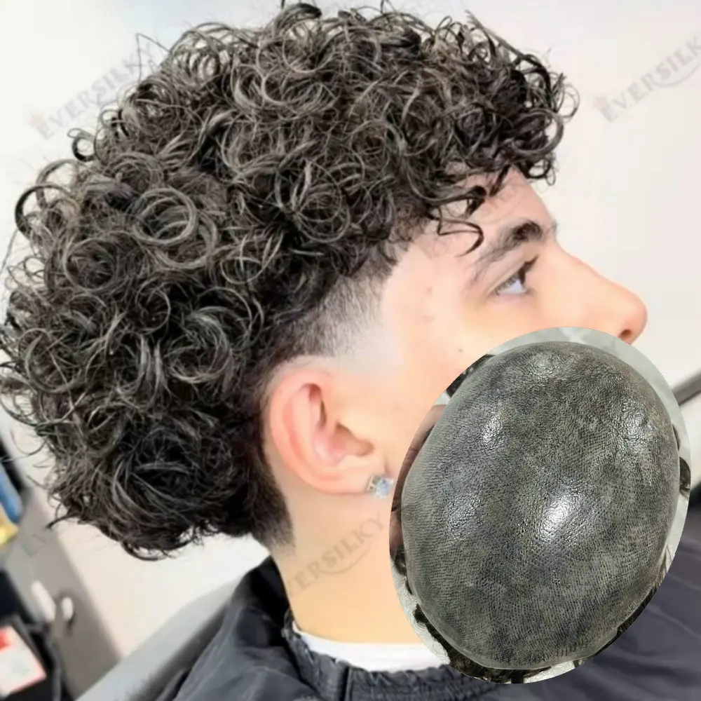 20mm Curly Super Durable Thin Skin Full0.1mm PU Men's Toupee Brown Black Grey Human Hair Capillary Prosthesis Replacement System
20mm Curly Super Durable Thin Skin Full0.1mm PU Men's Toupee Brown Black Grey Human Hair Capillary Prosthesis Replacement System