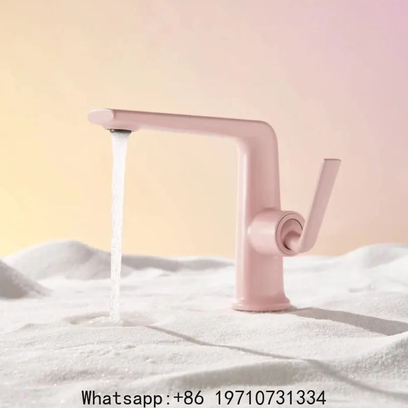 New Pink Bathroom Basin Faucet, Gray Red Bathroom Faucet, Single Pole Hot and Cold Sink Faucet, Black Chrome Faucet
New Pink Bathroom Basin Faucet, Gray Red Bathroom Faucet, Single Pole Hot and Cold Sink Faucet, Black Chrome Faucet