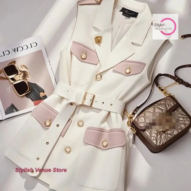 In spring and autumn, the new unique and beautiful vest women's French fashion wears a casual and versatile white vest coat.
In spring and autumn, the new unique and beautiful vest women's French fashion wears a casual and versatile white vest coat.
