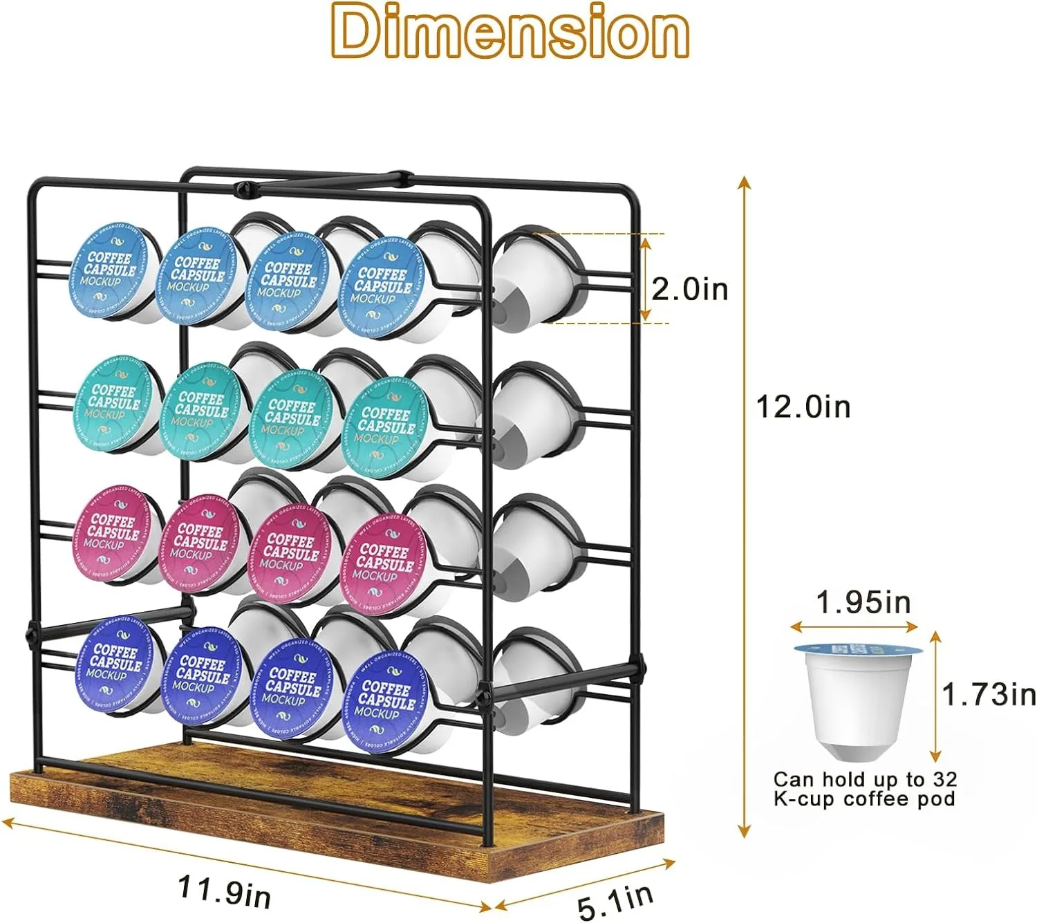 K Cup Holder Modern Coffee Pod Holder Stand Metal Coffee Pod Storage 32 k Cup Organizer Black Coffee Capsules Storage Rack
K Cup Holder Modern Coffee Pod Holder Stand Metal Coffee Pod Storage 32 k Cup Organizer Black Coffee Capsules Storage Rack