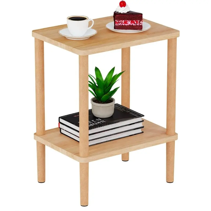 Solid Wood Side Table, 2Tier Small End Table with Storage Shelf, Narrow Nightstand Bedside Table for Small Spaces, Bedroom, Livi
Solid Wood Side Table, 2Tier Small End Table with Storage Shelf, Narrow Nightstand Bedside Table for Small Spaces, Bedroom, Livi