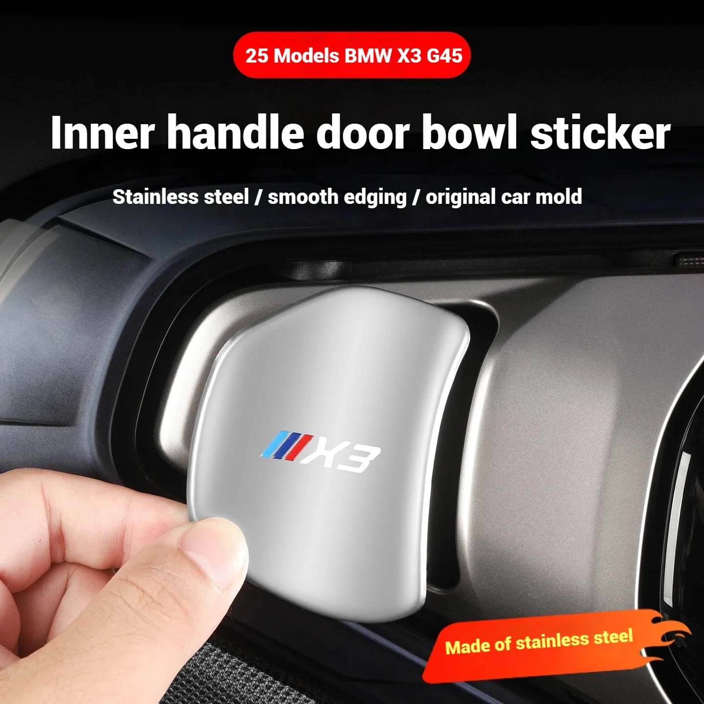 Car 4piece Door Handle Wrist Decoration Cover Stainless Steel For BMW X3 G45 G48 2024-2025 Protection Sticker Styling Accessori
Car 4piece Door Handle Wrist Decoration Cover Stainless Steel For BMW X3 G45 G48 2024-2025 Protection Sticker Styling Accessori