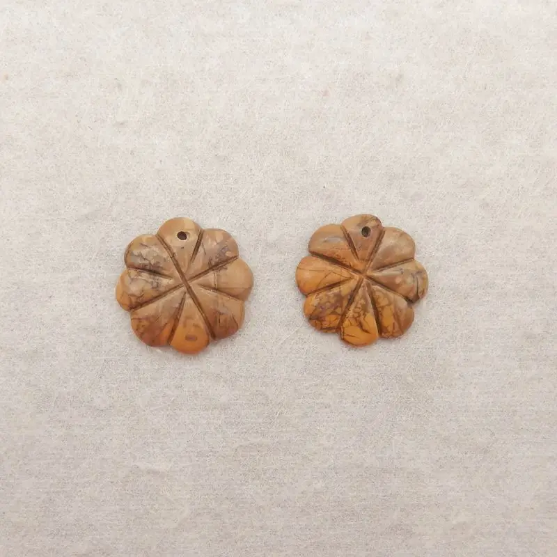 Многоцветная пара драгоценных камней в форме цветка Пикассо с землистыми узорами для ювелирных изделий, дизайн серег в стиле бохо 20x20x3 мм-3 г
Многоцветная пара драгоценных камней в форме цветка Пикассо с землистыми узорами для ювелирных изделий, дизайн серег в стиле бохо 20x20x3 мм-3 г