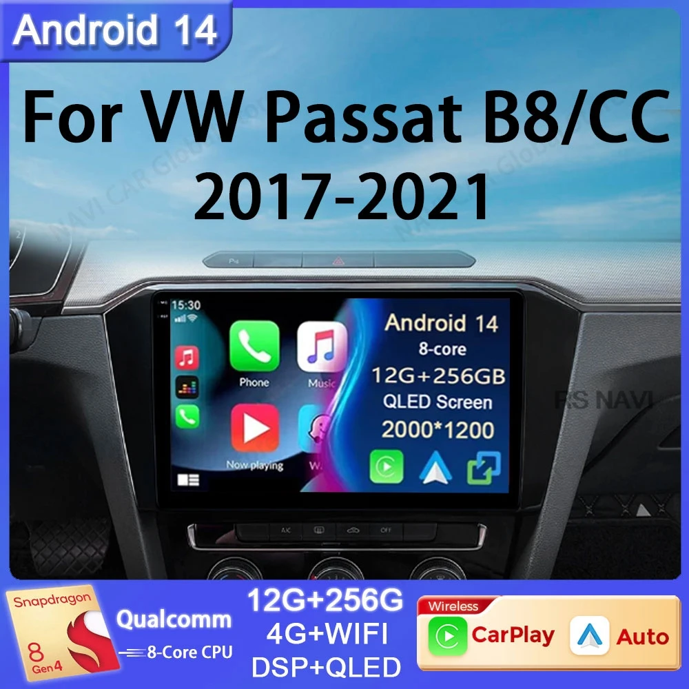 Android 14 For Volkswagen VW Magotan Passat B8 2015-2021 Car DSP Navigation GPS Video Player QLED Screen Multimedia Radio Stereo
Android 14 For Volkswagen VW Magotan Passat B8 2015-2021 Car DSP Navigation GPS Video Player QLED Screen Multimedia Radio Stereo