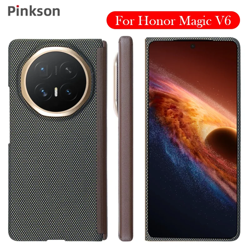 Kevlar Carbon Fiber Case For Honor Magic V6 Wireless Charging Back Cover Case for HONOR MAGIC V6
Kevlar Carbon Fiber Case For Honor Magic V6 Wireless Charging Back Cover Case for HONOR MAGIC V6