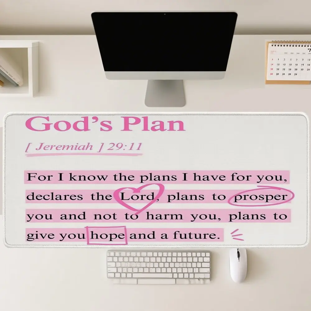 God's Plan Jeremiah 29 11 Christian Inspirational Mouse Pad Large Desk Mat Non Slip Rubber Gaming Accessory
God's Plan Jeremiah 29 11 Christian Inspirational Mouse Pad Large Desk Mat Non Slip Rubber Gaming Accessory