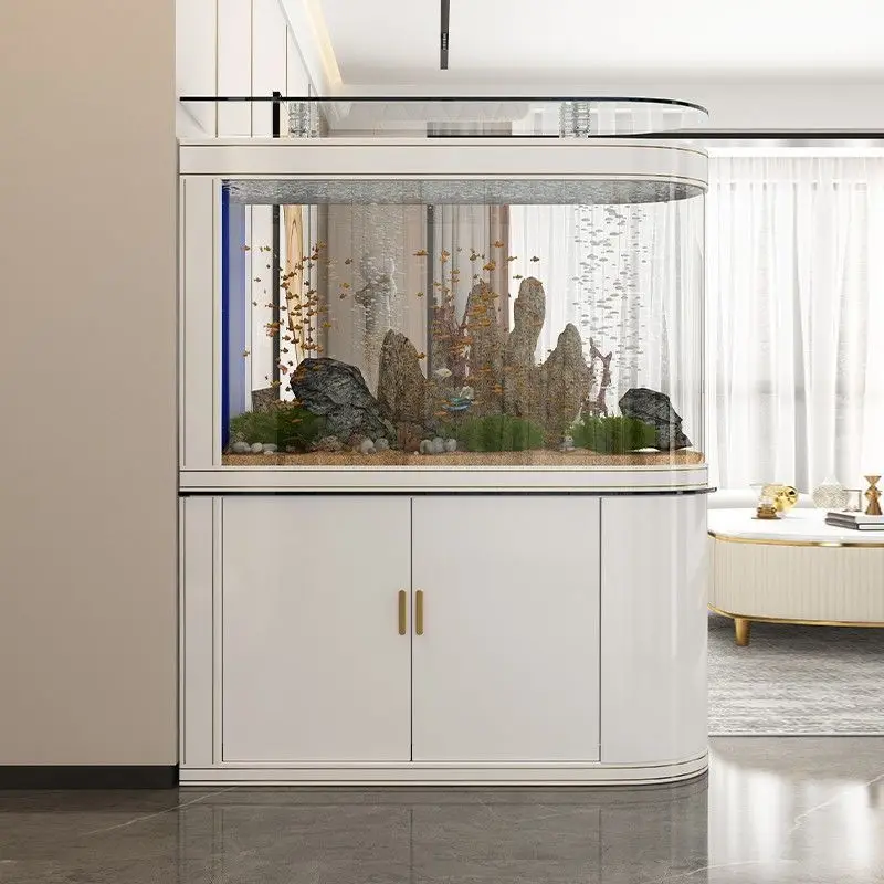 Light luxury bullet curved screen partition living room fish tank aquarium bottom filter medium and large high definition glass
Light luxury bullet curved screen partition living room fish tank aquarium bottom filter medium and large high definition glass