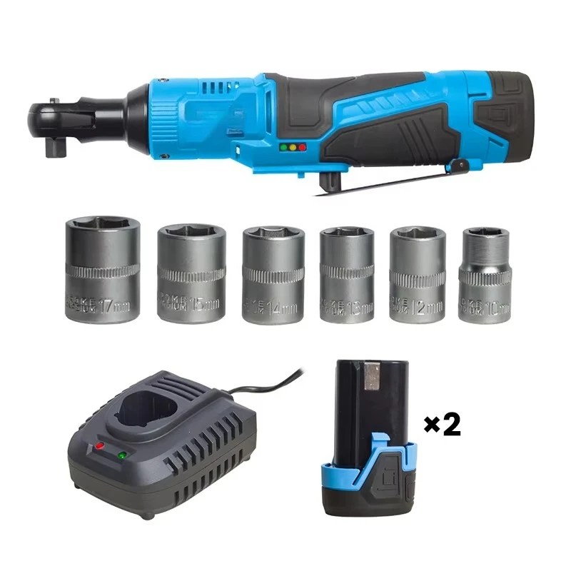 45N.m Cordless Ratchet Wrench Set 3/8" 12V Power Electric Ratchet Driver
45N.m Cordless Ratchet Wrench Set 3/8" 12V Power Electric Ratchet Driver