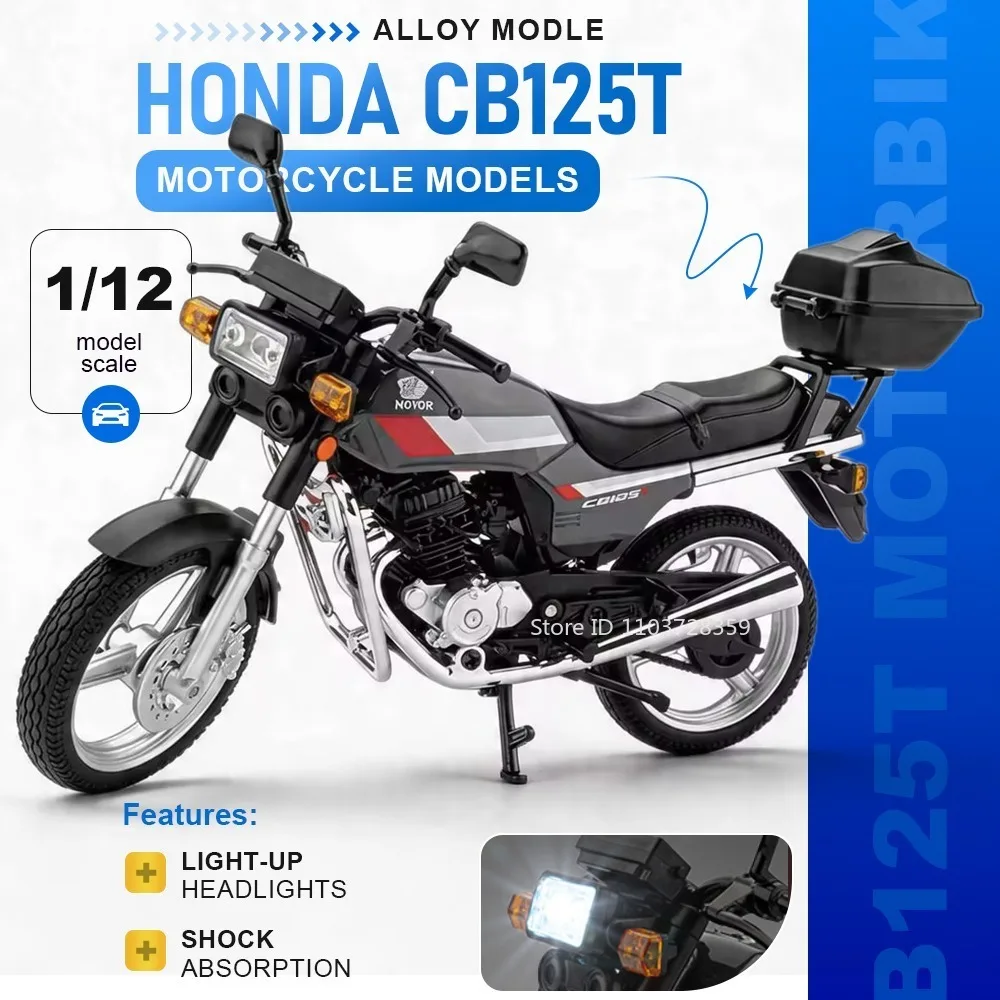 1:12 HONDA CB125T CB650 Motorcycle Toy Models Alloy Diecast Shock Absorption Sound Light Front Wheel Steering Ornament Motorbike
1:12 HONDA CB125T CB650 Motorcycle Toy Models Alloy Diecast Shock Absorption Sound Light Front Wheel Steering Ornament Motorbike