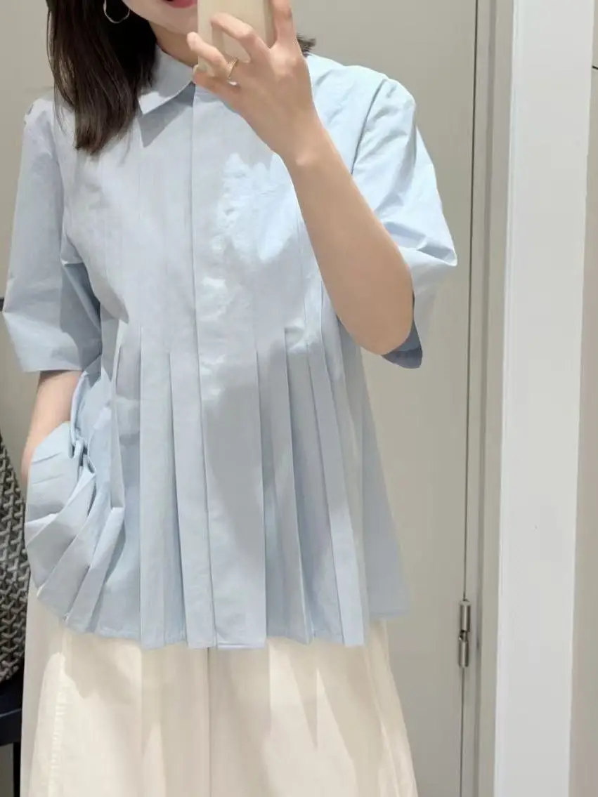 Minimalist Cosniu Women's Standard Version Pleated Shirt Pure Color Short Sleeve Spring New Folded Half Skirt Commute Style C...
Minimalist Cosniu Women's Standard Version Pleated Shirt Pure Color Short Sleeve Spring New Folded Half Skirt Commute Style C...