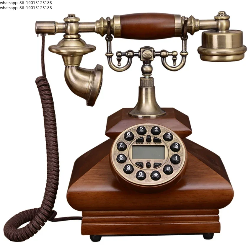 European-style Antique Retro Telephone Solid Wood Landline Decoration, Button Dial with Caller ID, Backlit Handsfree Calling
European-style Antique Retro Telephone Solid Wood Landline Decoration, Button Dial with Caller ID, Backlit Handsfree Calling