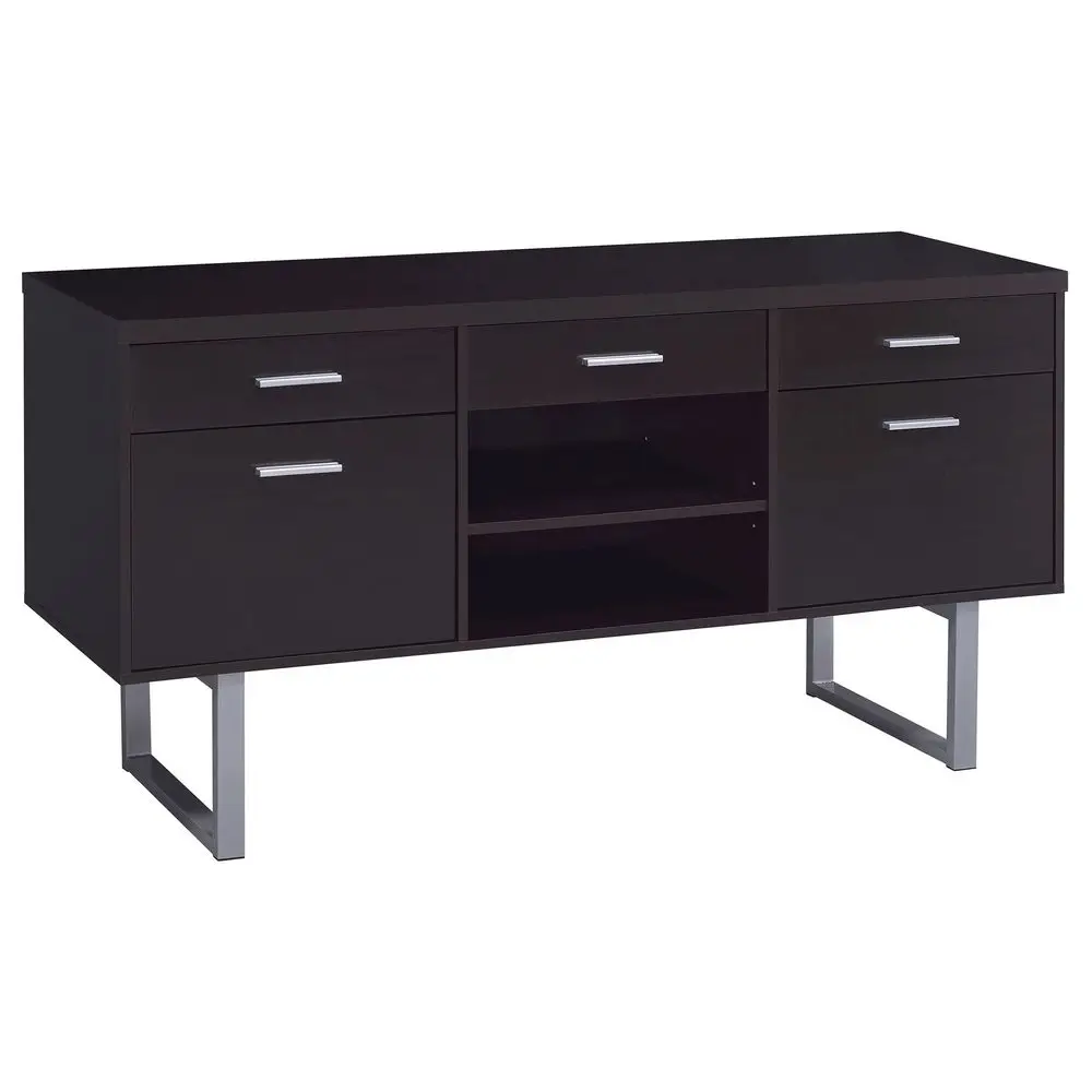 Home Furnishings Lawtey Wood 5Drawer Credenza with 2 File Drawers, 3 Top Drawers, Adjustable Shelf, Open Shelved Compartmen and
Home Furnishings Lawtey Wood 5Drawer Credenza with 2 File Drawers, 3 Top Drawers, Adjustable Shelf, Open Shelved Compartmen and